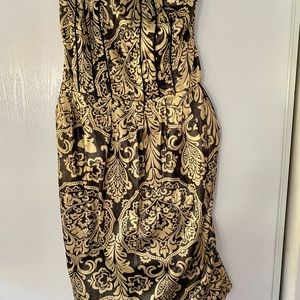 Strapless Gold and Black Torrid Size 18 dress